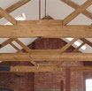 Modified trusses within Studio accomodation